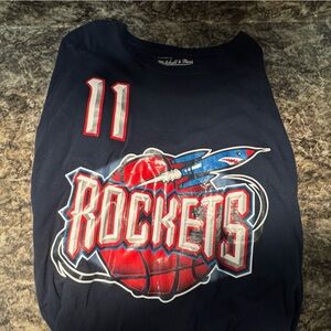 Mitchell & Ness Yao Ming Navy Graphic Tee